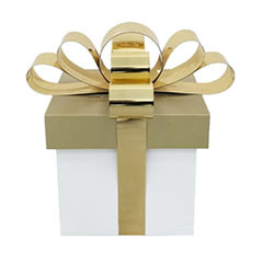 Giant Gift Box - Gold + White ​P-PH140-GW