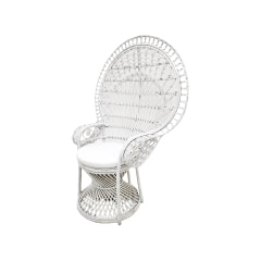 Peacock Chair - White F-AC204-WH