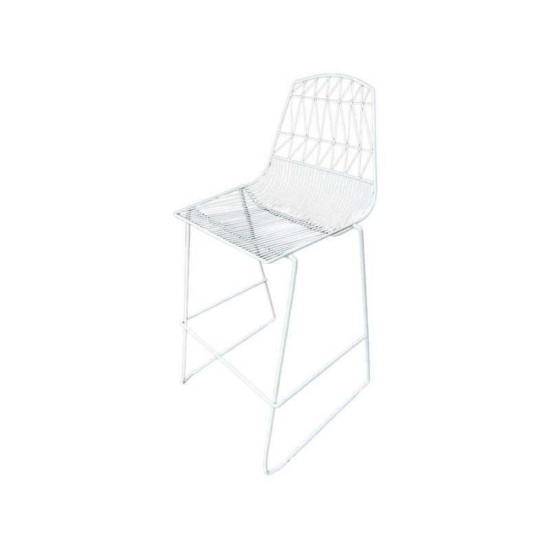 F-BS129-WH Arrow barstool with white metal frame