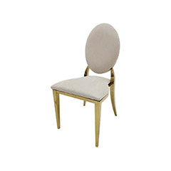 Gold Dior Chair - Cream F-CH133-CR