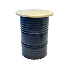 Oil Drum Table - Black F-OL201-BL