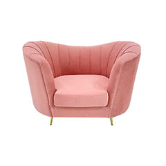 Monroe Single Sofa - Blush Pink ​F-SN104-BP
