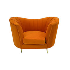 Monroe Single Sofa - Orange F-SN104-PO