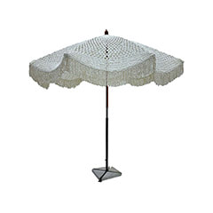 Chicka Embroidery Umbrella - White + Patterned F-UM102-WP