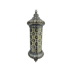 Arabic Hanging Lantern - 58cm - Silver ​P-AL118-SI