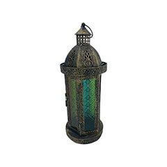 Arabic Lantern - 55cm - Gold + Colour P-AL120-GD