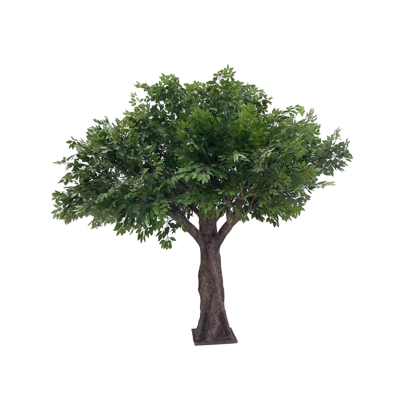 P-AT110-GR 3m high artificial Ficus tree with green leaves