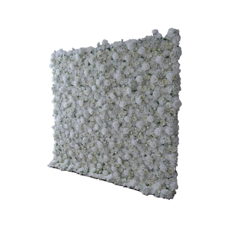 P-DP110-WH Flower wall with white roses