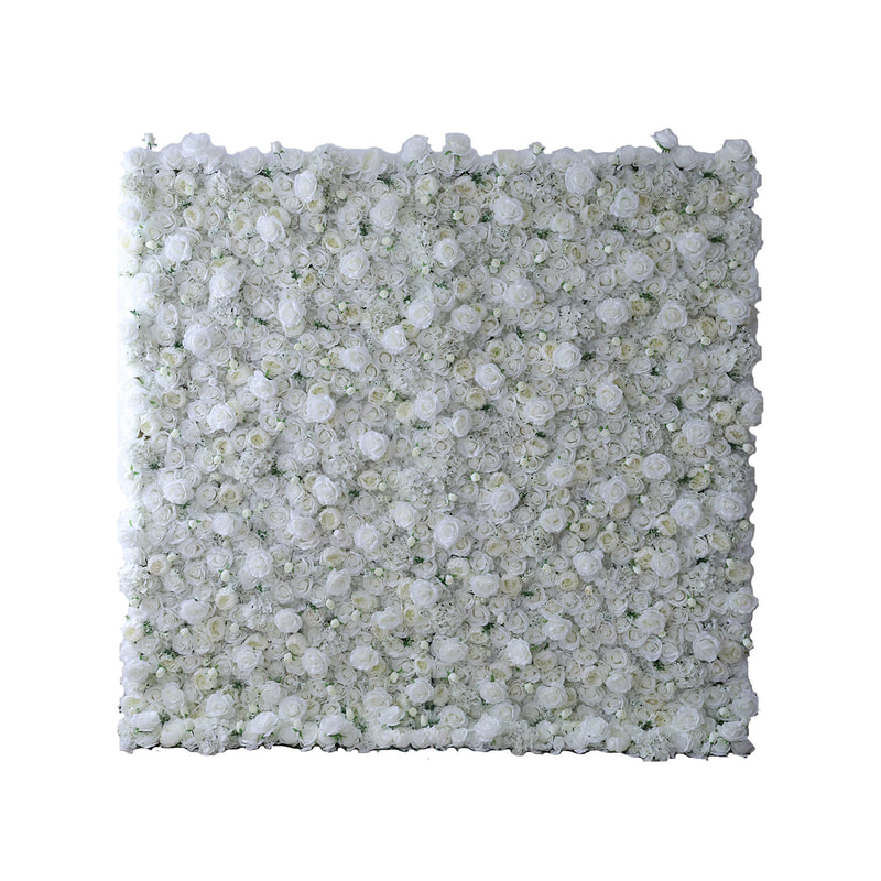 P-DP110-WH Flower wall with white roses