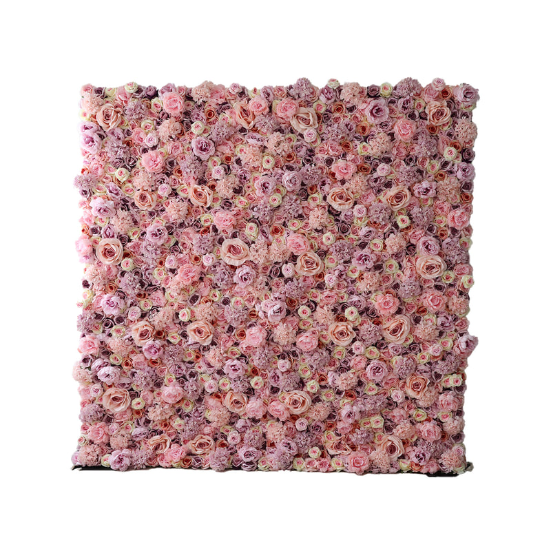 P-DP111-LP Flower wall  with various soft pink flowers
