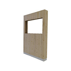 Display Wall Type 1 - Light Wood ​P-DW101-LW