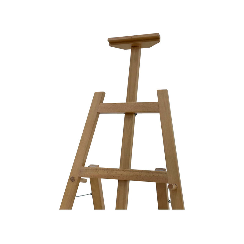 P-ES102-NW 186cm type 2 adjustable wooden easel in natural wood