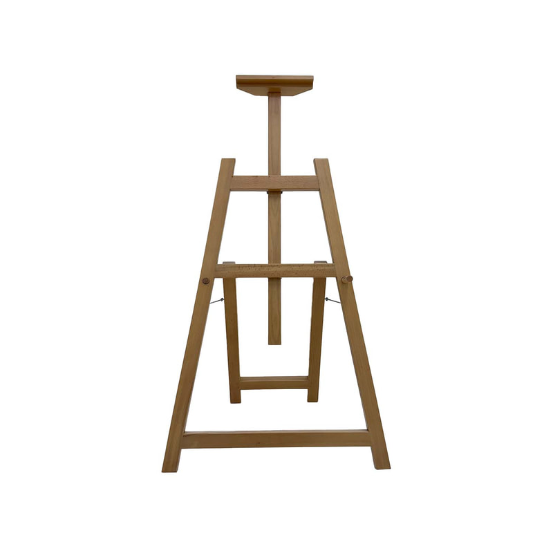 P-ES102-NW 186cm type 2 adjustable wooden easel in natural wood