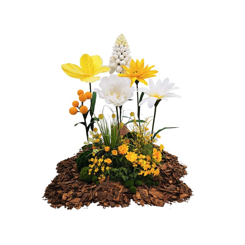 P-FK850-YW Giant Flower large set in yellow and white