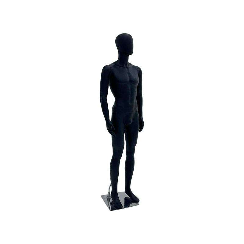 P-MQ101-WH Male mannequin in black