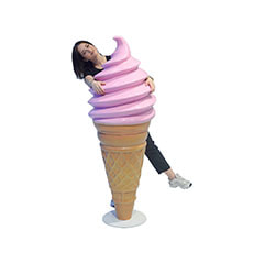  Ice Cream Cone - 150cm - Pink  ​P-PH101-PI