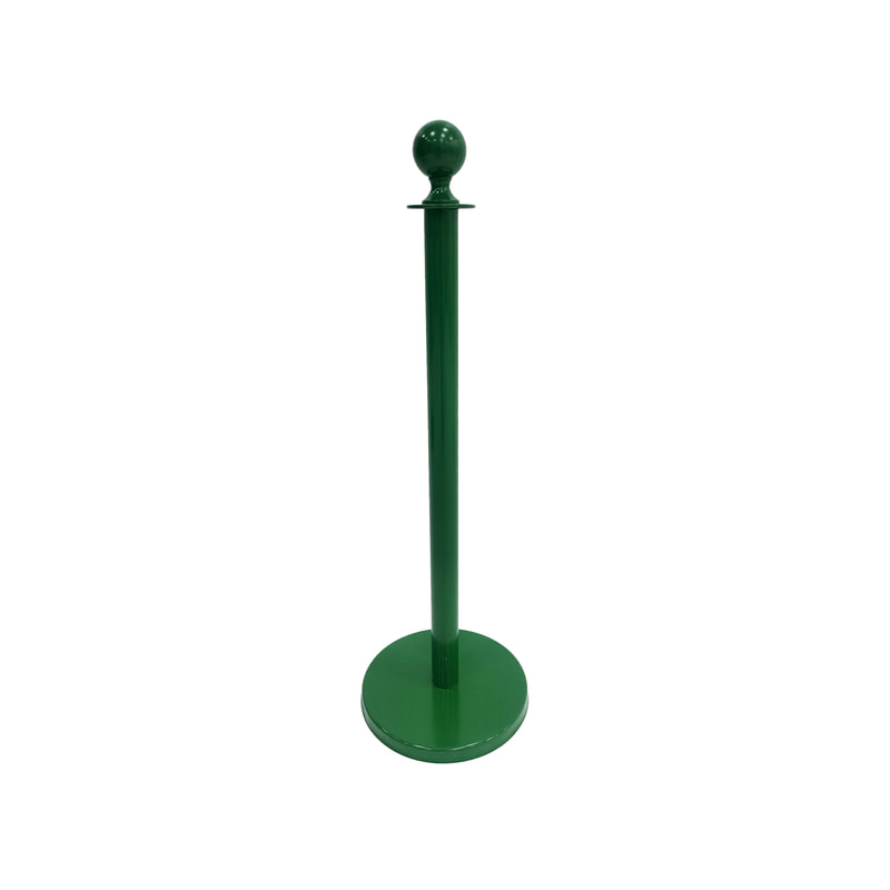 P-RP801-GR Green metal stanchion post (excluding rope)
