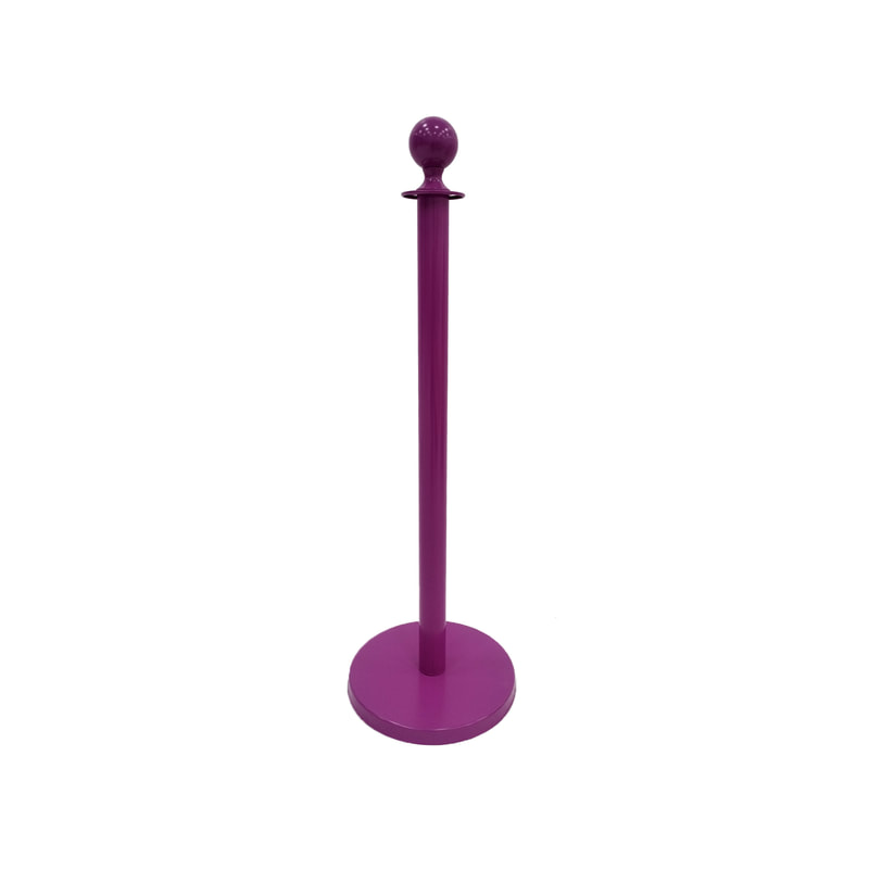 P-RP801-HP Hot pink metal stanchion post (excluding rope)