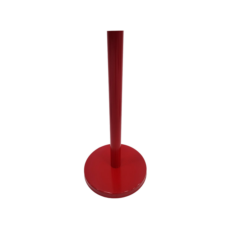 P-RP801-RE Red metal stanchion post (excluding rope)