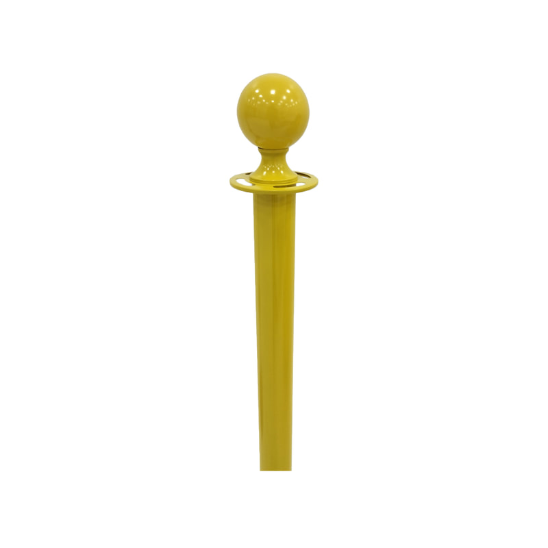 P-RP801-YL Yellow metal stanchion post (excluding rope)